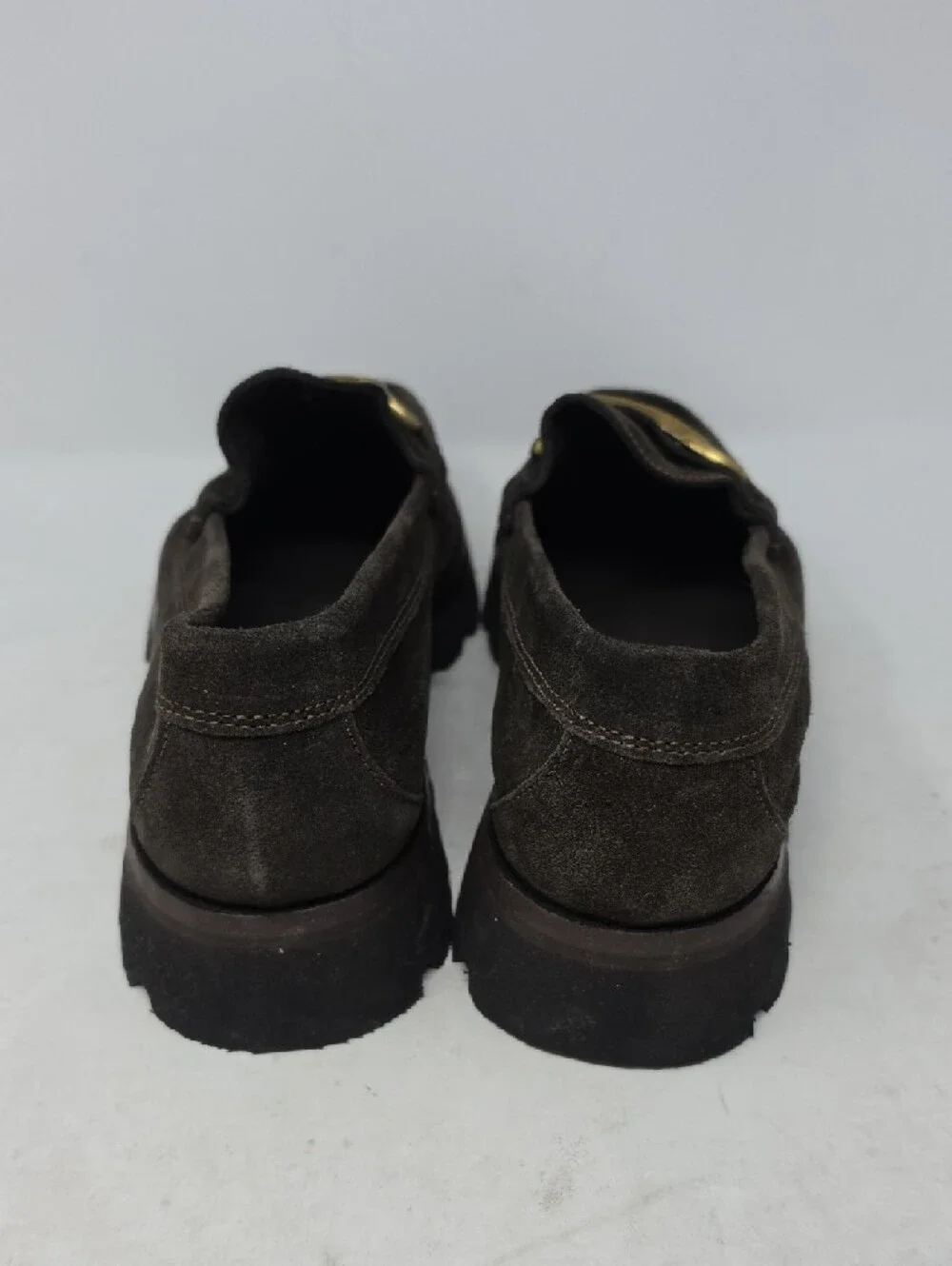 Donald Pliner  Men's Davey Treated Suede Loafer Brown Size 8.5